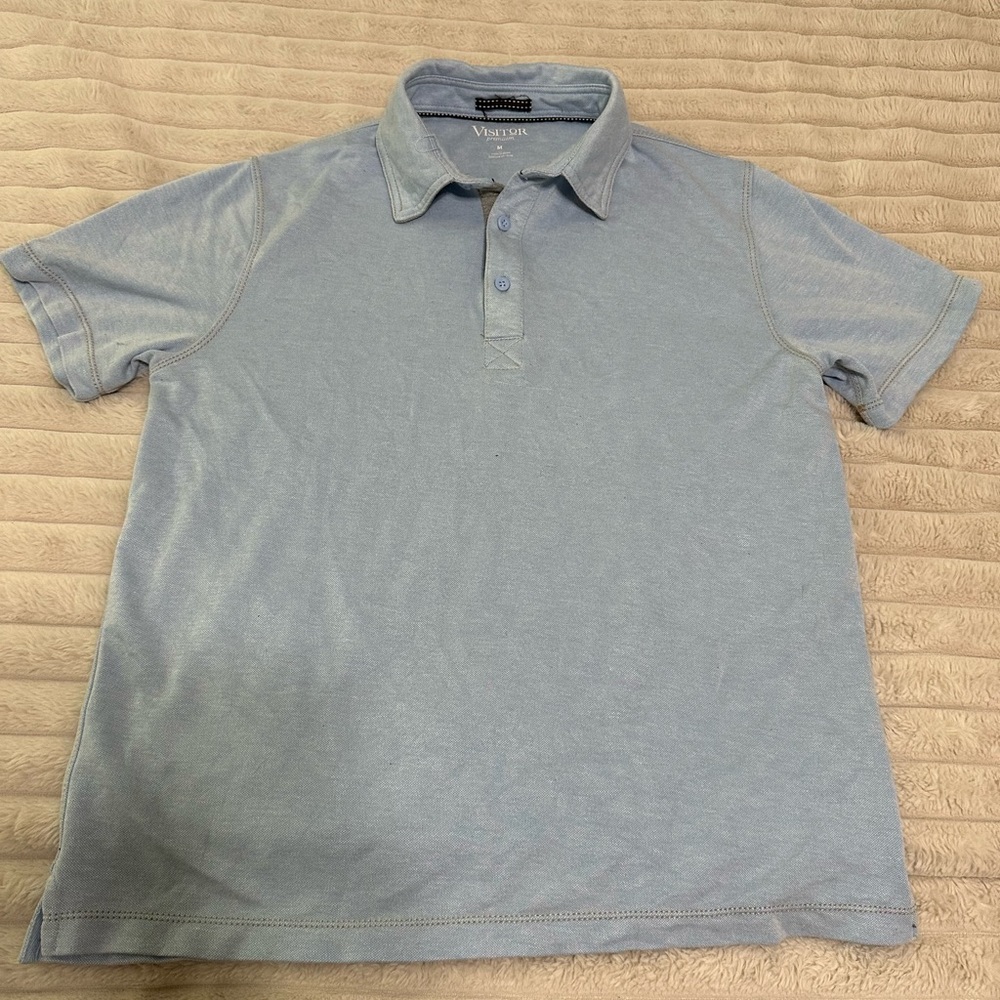 Blue Visitor Premium Collared T-Shirt